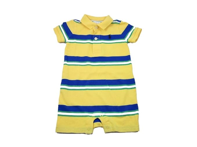 Polo Ralph Lauren Infant Onesie Yellow Blue Green White