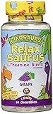 KAL Relax-a-Saurus Calming L-Theanine Blend 30 Grape Chewable Tablets (2 Pack)
