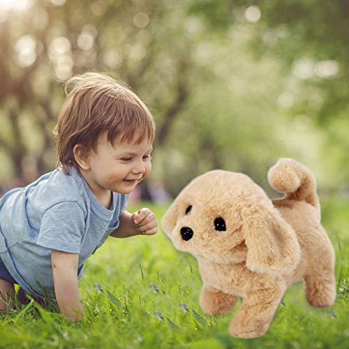 Realistic Teddy Dog Lucky Electric Smart Walking Robot Dog Toy Cute Stuffed Animal Dog Plush Toy