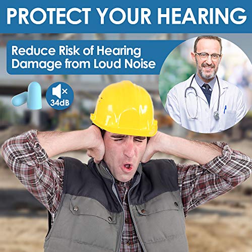 Soft Sleeping Ear Plugs, 40 Pairs Noise Cancelling Ear Plugs with Aluminum Carry Case, 34db NRR Hear Protection Foam Earplugs for Sleeping, Traveling, Flying, Working, Studying and More - Thumbnail 3