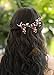 Missgrace Rose Gold Hair Pins (3 Packs), Crystal Leaf Wedding Hair Accessories for Women