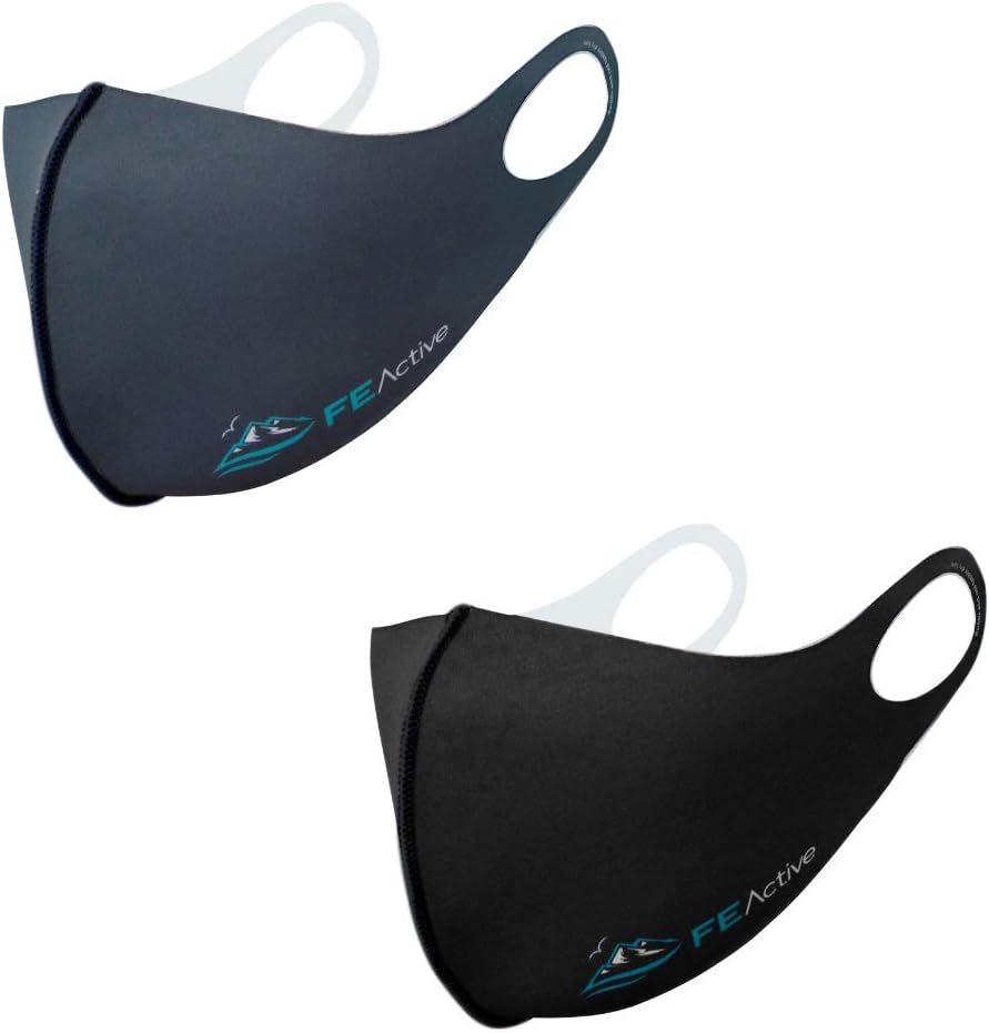 Fe Active Kids Face Mask Made In The Usa Breathable Washable Unisex Athletic Reusable Masks For Outdoors Sports Activities Light Soft Quick Dry Fabric Children Mouth Cover Protection 2 Pack Amazon Ca
