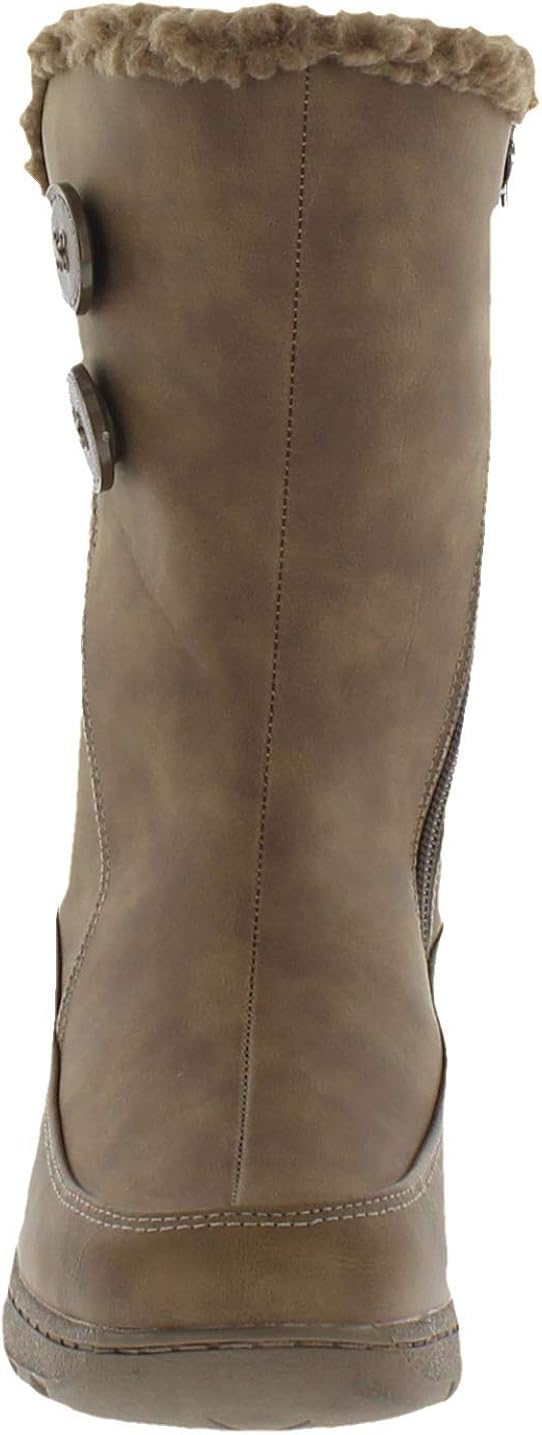  | Weatherproof Womens Cold Weather Boots with Side Zipper & Dual Button Closure (Miranda) Waterproof Insulated Winter Boots - Keeps Feet Warm & Dry | Boots