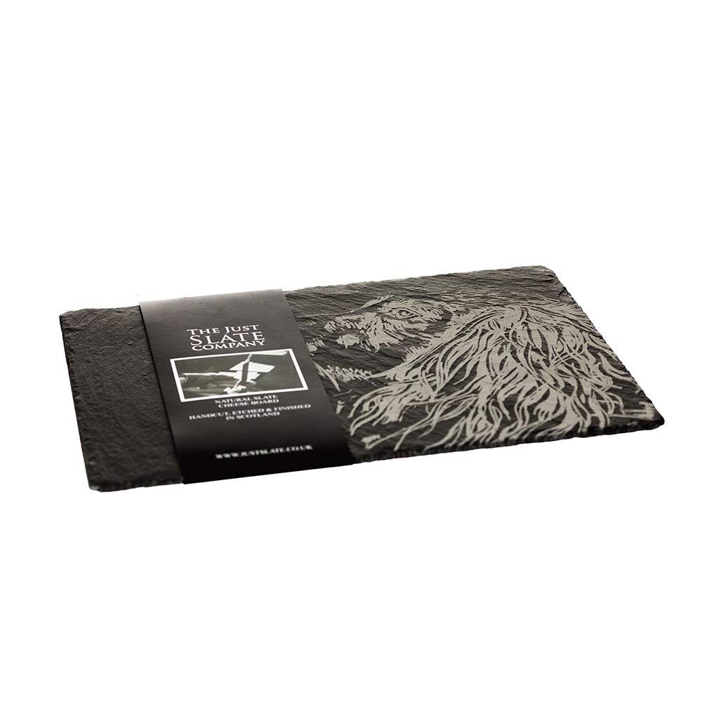 The Just Slate Company JS/CB/R/SP Spaniel Cheese Board, Slate