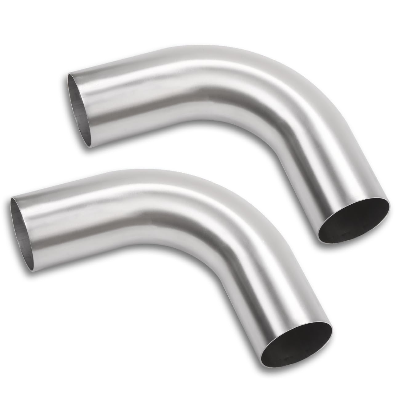 Photo 1 of 1pc only. Podavelle 90 Degree Elbow 3.5 Inch 89mm OD Aluminum Intercooler Pipe Piping Air Intake Tube 1.5D Radius, Brushed Finish,