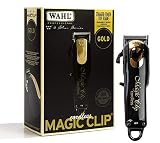 Wahl Professional 5-Star Limited Edition Black & Gold Cordless Magic Clip #8148-100 - Great for Barbers and Stylists - Precision Cordless Fade Clipper Loaded with Features