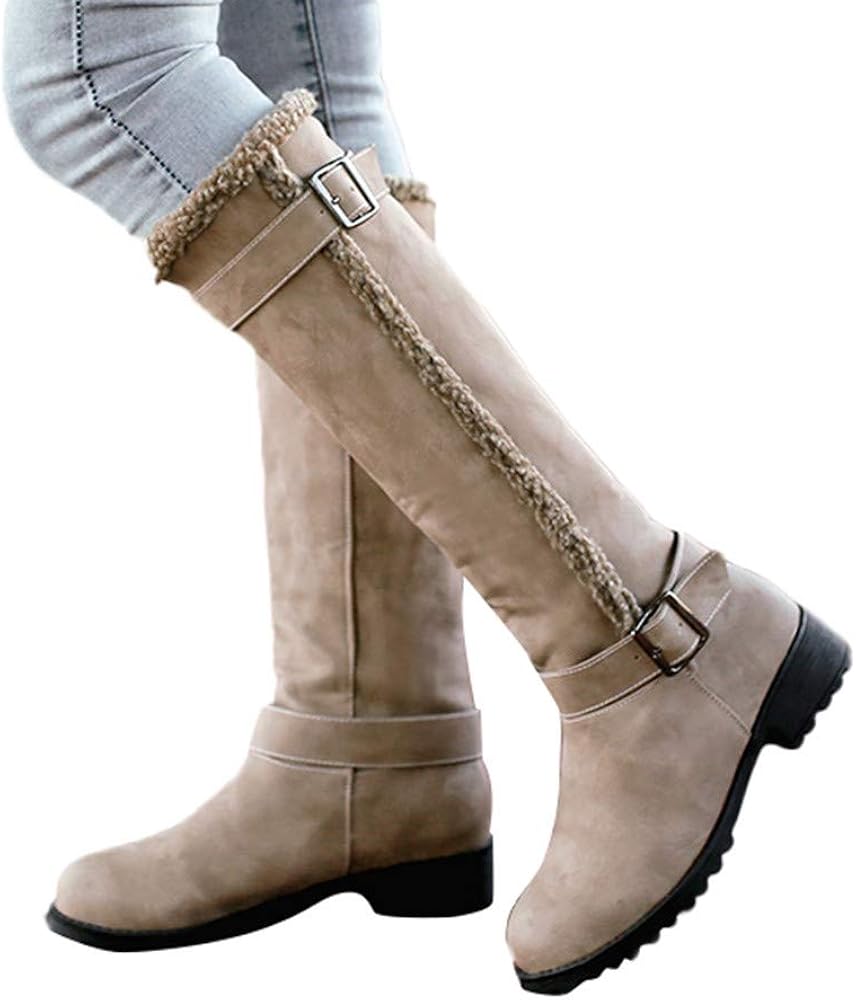 flat suede knee boots