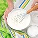 Spring Chef Spatula, Pastry Brush & Whisk, Silicone Set with Beechwood Handle, Blue