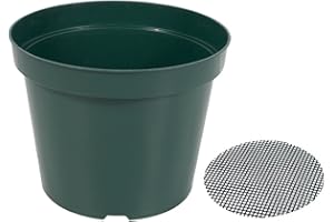 RooTrimmer 40 Pack 4 Inch Plastic Nursery Pots with Mesh Pad, Thick Sturdy Plastic Plant Pots with Drainage Holes Indoor/Ourdoor Flower Planter Pots, Green