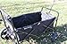 GO-GO BABYZ Folding Wagon Stroller CART with Push Handle and Rear Foot Brake, Black