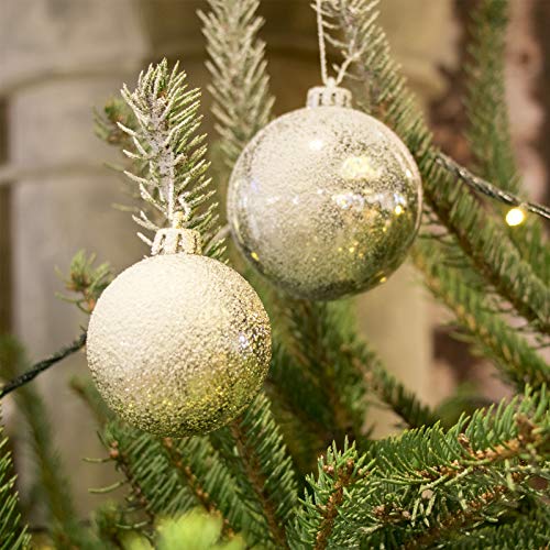 20pcs 60mm/2.4'' DIY Fillable Clear Plastic Ornament Balls,with A