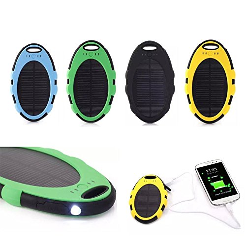 MAZIMARK--Waterproof 100000mAh Portable Power Bank Solar Charger Dual USB Battery F Phone