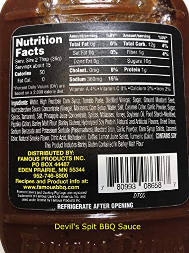 Famous Dave's Variety Pack Bundle - 3 pack with Rich & Sassy, Devil's Spit and Texas Pit BBQ Sauce