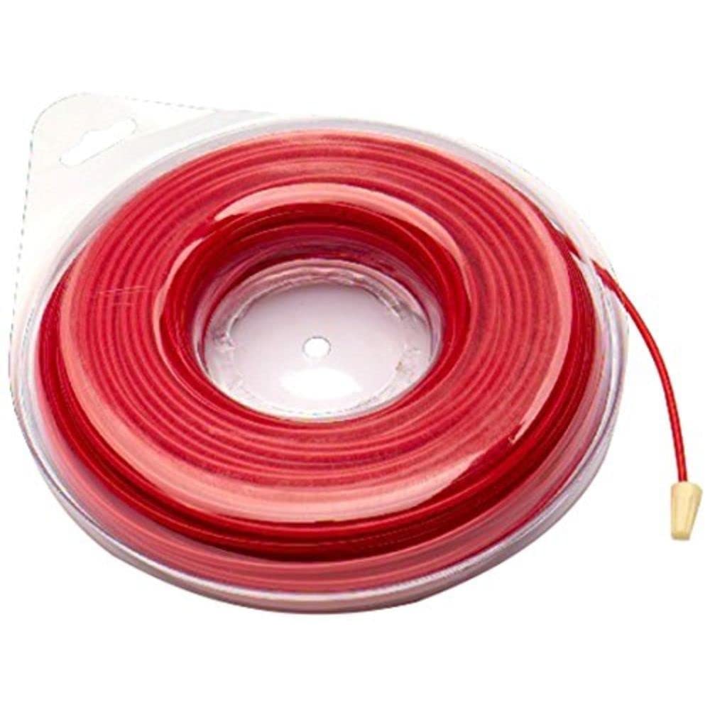 Merriway BH04574 Heavy Duty Trimmer Line - Red, 3.0 mm x 60 Metres (0.120 in x 195 foot)