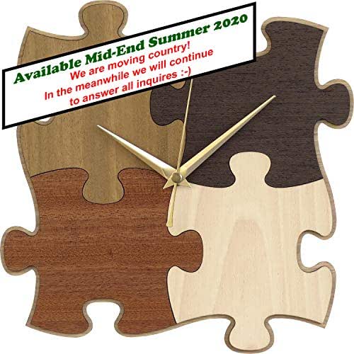 Puzzle Wooden Clock Handmade