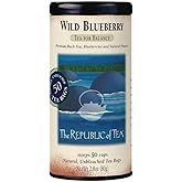 The Republic of Tea - Wild Blueberry Tea, 2.8 oz Tin | 50 Tea Bags, Gourmet Black Tea | Caffeinated