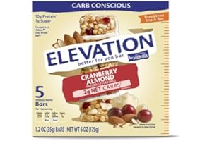 Elevation by Millville Cranberry Almond Breaktime Bars 6oz(1.2oz x 5 bars), pack of 1