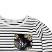 Jastore® 2Pcs Little Baby Girl Clothing Sets Long Sleeve Striped T-Shirt + Jeans (6 Years) White