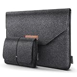 HOMIEE 13-13.3 Inch Felt Laptop Sleeve Portable MacBook Case for MacBook Pro 2016-2019, MacBook Air 2017-2019, 12.9" iPad Pro, Dell XPS 13, Lenovo/HP/Chromebook Ultra Slim Notebook, Dark Gray