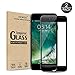 (Pack of 2) Screen Protector for iPhone 7 Plus 8 Plus, Akwox Full Cover iPhone 7 Plus 8 Plus Tempered Glass Screen Protector with ABS Curved Edge Frame, Anti-Fingerprint (Black)