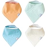 Copper Pearl Baby Bandana Bibs - 4 Pack Soft Cotton Bibs for Drooling & Teething, Absorbent, Adjustable Fit, Many Styles