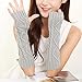 2 Pair Women's Hand Crochet Winter Warm Fingerless Arm Warmers Gloves