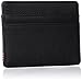 Herschel Supply Co. Men's Charlie Leather RFID Blocking Card Holder Wallet, Black Pebbled Leather