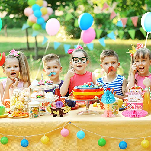 6 Pieces Ice Cream Centerpiece Ice Cream Cart Centerpiece Banana Split