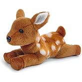 Hideekoog Deer Stuffed Animal for Kids,8 inch Realistic Animal Plush Toy Lying Down Posture Animals,Plush for Boys Girls Adult Birthday Hug Teaching(S-Deer)
