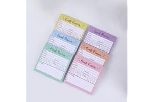 LimCryspp 6Pcs Book Review Mini Sticky Notes - Colorful Self-Stick Note Pads for Book Lovers, Reading Trackers & Bookish Gift
