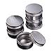 CTKcom Screw Top Round Steel Tins,Aluminum Tin Jars,4-Ounce 120 ML Gram Jar, Cosmetic Sample Containers, For Lip Balm, Salve, Crafts, Cosmetic, Candles, Storage Kit(Pack of 6)