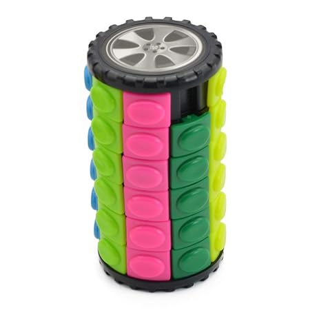 FidgetGear Decompression Magic Cube Hand Spin Anti-Stress DIY Cylinder Puzzles Toy 6 * 6