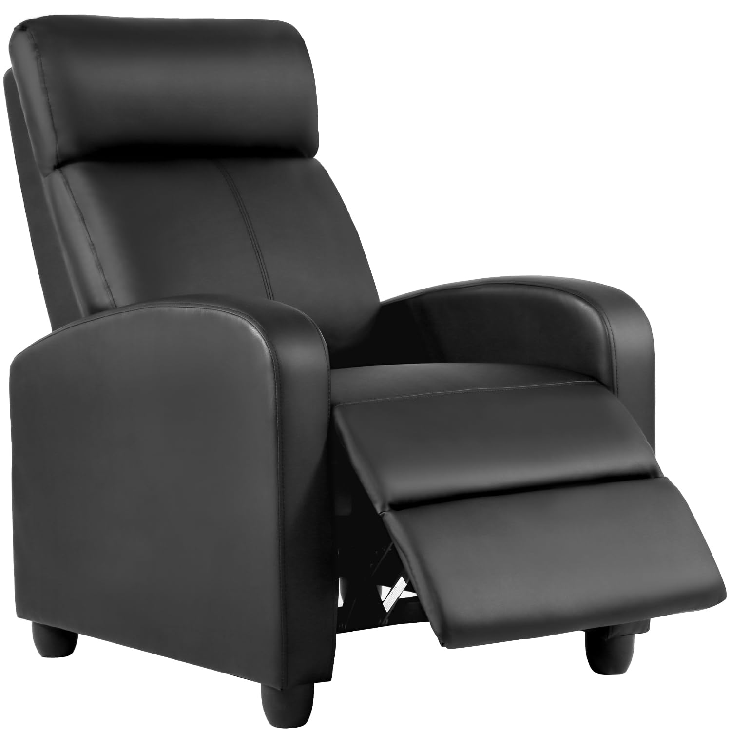 Photo 1 of **USED** MISSING PARTS **BestMassage | Recliner Chair | No Massage Function | Leather Black | with Lumbar Support, Adjustable Push Back, Wide Armrests, Footrest & Padded Seat | Easy Assembly | for Living Room, Home Theatre