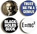 Einstein Genius Scientist Button Pin Set (Size Is 1inch Diameter)