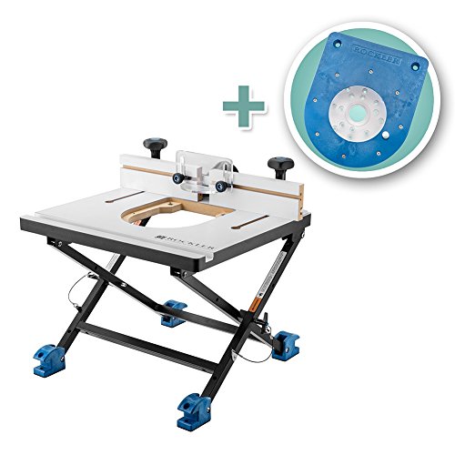 Rockler Convertible Benchtop Router Table with Insert Plate Kit for