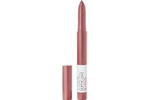 Maybelline Super Stay Ink Crayon Lipstick, Precision Tip Matte Lip Crayon with Built-in Sharpener, Longwear Up To 8Hrs, Lead 