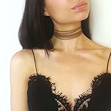 Akak Store Newest Summer Simple Fashion Brown Six-layer Chenille Choker Necklace for Women Girls