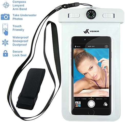 Voxkin â˜… PREMIUM QUALITY â˜… Universal Waterproof Case for iPhone 6S, 6, 6 Plus, 5, 5S, 4, Galaxy S6 S5, Note 4, LG G4, HTC etc... - Best Water Proof, Dustproof, Snowproof Pouch Bag for Every Cell Phone