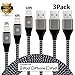 iPhone Charger, Bestfy Lightning Cable 3FT 6FT 10FT Nylon Braided 8Pin Lightning Charging & Sync Charger Cord for iPhoneX,8,7,7Plus, 6s, 6sPlus,6, 6Plus, iPhone5,5s,5c,SE, iPad, iPod & More (Black)