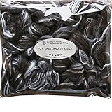 Shetland Wool TUSSAH Silk Combed Top Roving for Spinning, Felting, Blending. Soft & Lofty Fiber Blend, Natural Black