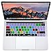 XSKN Lightroom Shortcuts Silicone Keyboard Skin Cover for 2016 2017 2018 MacBook Pro 13 inch (A2159 A1706 A1989) MacBook Pro 15 inch (A1707 A1990) and PET Touch Bar Film - US and EU Common Version