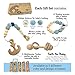 Tamy Bly Natural Wood & Silicone Pacifier Clip Teether, Teething Bracelet, Wooden Teethers, Wood Teething Rings,Updated Assembled Wood Teething Rattle|5pcs Baby Teether Toys Set|BPA Free|Anchor & Hugs
