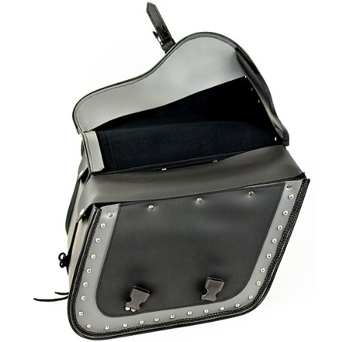 Two Tone Zip-Off Motorcycle Saddlebags