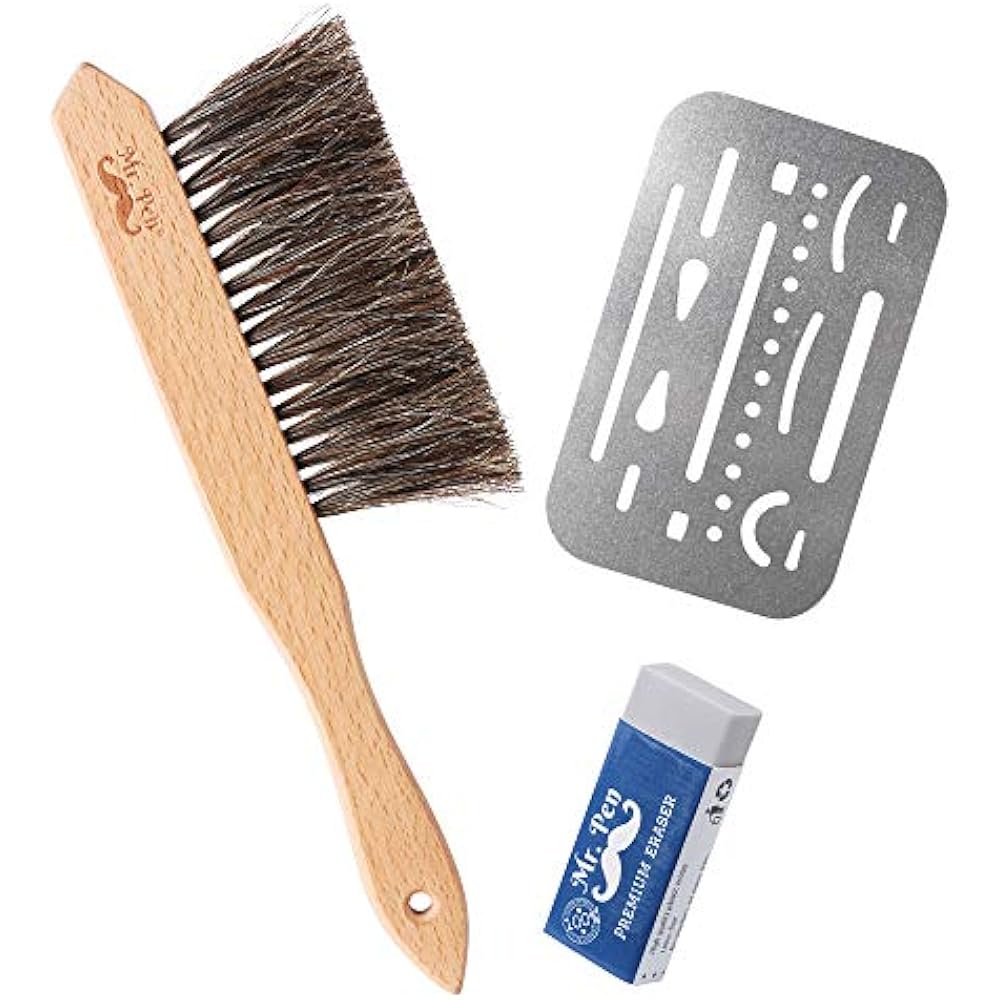 Mr. Pen Drafting Brush, Eraser Shield, Artist, Dusting Desk Supplies