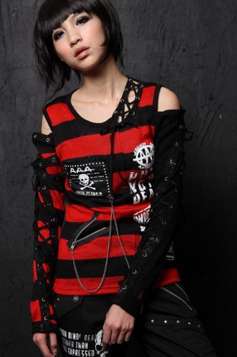 GDR - Punk Fashion Gothic Visual Lolita Shirt 71188R
