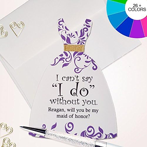 Will you be my maid of honor? Personalized Bridesmaid Proposal Cards