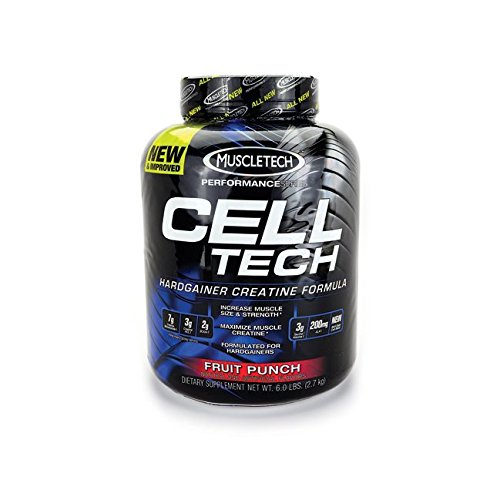MuscleTech Celltech Hardgainer Creatine Formula - Fruit Punch 6 lbs Pwdr