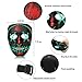 Halloween Purge Mask, Led Light Up Glowing Scary Mask with EL Wire for Kids Adults Costume Cosplay (Green)