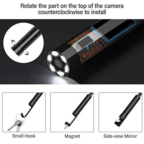 Foxnovo 33 FT 1080P Wireless WiFi Endoscope Inspection Camera, 2.0 Megapixels HD Borescope Camera with 6 pcs Adjustable Led Blue Light Snake Camera for Android 2/3+ and iPhone iOS 6.0+(10M/33FT) - Thumbnail 5