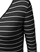 MBE Women's Basic V-neck Stripe Sweater Various Color Tops